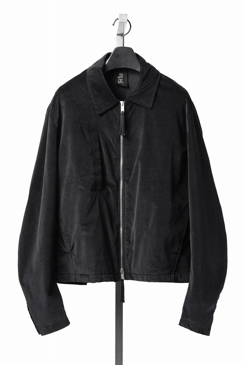 thom/krom TRUCKER JACKET / VELVET STRETCH (BLACK)の商品ページ