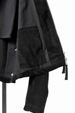 Load image into Gallery viewer, thom/krom TRUCKER JACKET / VELVET STRETCH (BLACK)