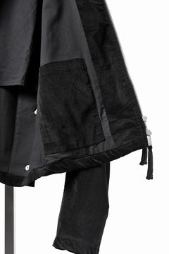 Load image into Gallery viewer, thom/krom TRUCKER JACKET / VELVET STRETCH (BLACK)