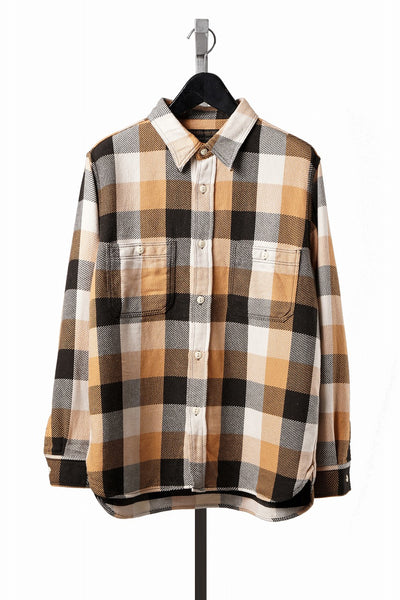 FULLCOUNT FLANNEL WORK SHIRT / ORIGINAL COTTON CHECK (BEIGE)