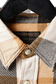 Load image into Gallery viewer, FULLCOUNT FLANNEL WORK SHIRT / ORIGINAL COTTON CHECK (BEIGE)