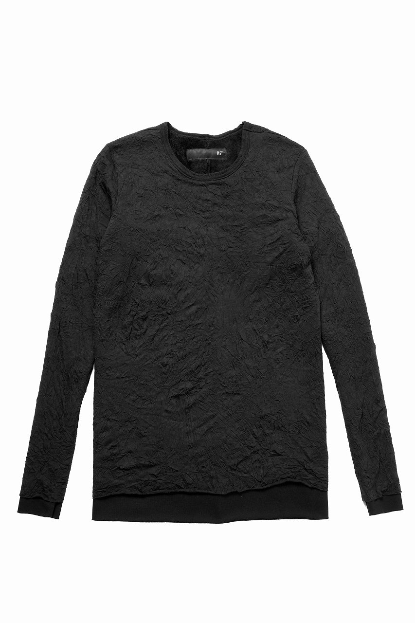 画像をギャラリービューアに読み込む, A.F ARTEFACT INTERNAL LAYERED TOP / BomberHEAT × CRUMPLE JERSEY (BLACK x BLACK)