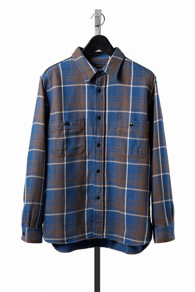 FULLCOUNT FLANNEL WORK SHIRT / ORIGINAL COTTON CHECK (BLUE)