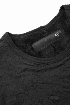 画像をギャラリービューアに読み込む, A.F ARTEFACT INTERNAL LAYERED TOP / BomberHEAT × CRUMPLE JERSEY (BLACK x BLACK)