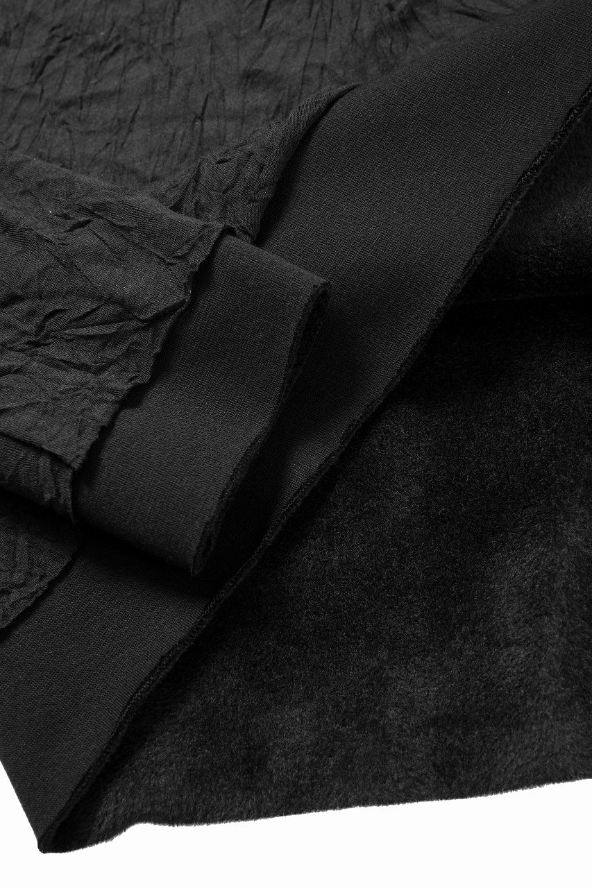 画像をギャラリービューアに読み込む, A.F ARTEFACT INTERNAL LAYERED TOP / BomberHEAT × CRUMPLE JERSEY (BLACK x BLACK)