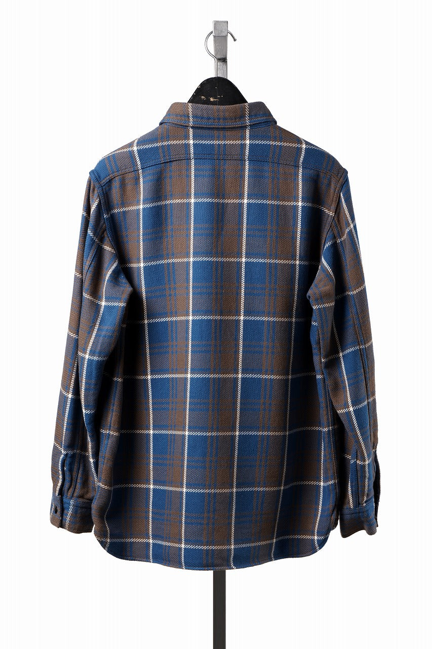 Load image into Gallery viewer, FULLCOUNT FLANNEL WORK SHIRT / ORIGINAL COTTON CHECK (BLUE)