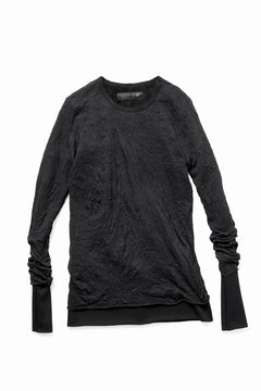 画像をギャラリービューアに読み込む, A.F ARTEFACT INTERNAL LAYERED TOP / BomberHEAT × CRUMPLE JERSEY (BLACK x BLACK)