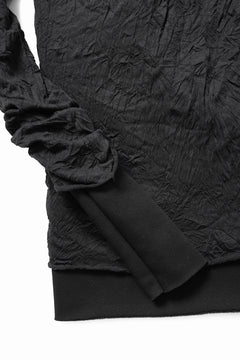 画像をギャラリービューアに読み込む, A.F ARTEFACT INTERNAL LAYERED TOP / BomberHEAT × CRUMPLE JERSEY (BLACK x BLACK)