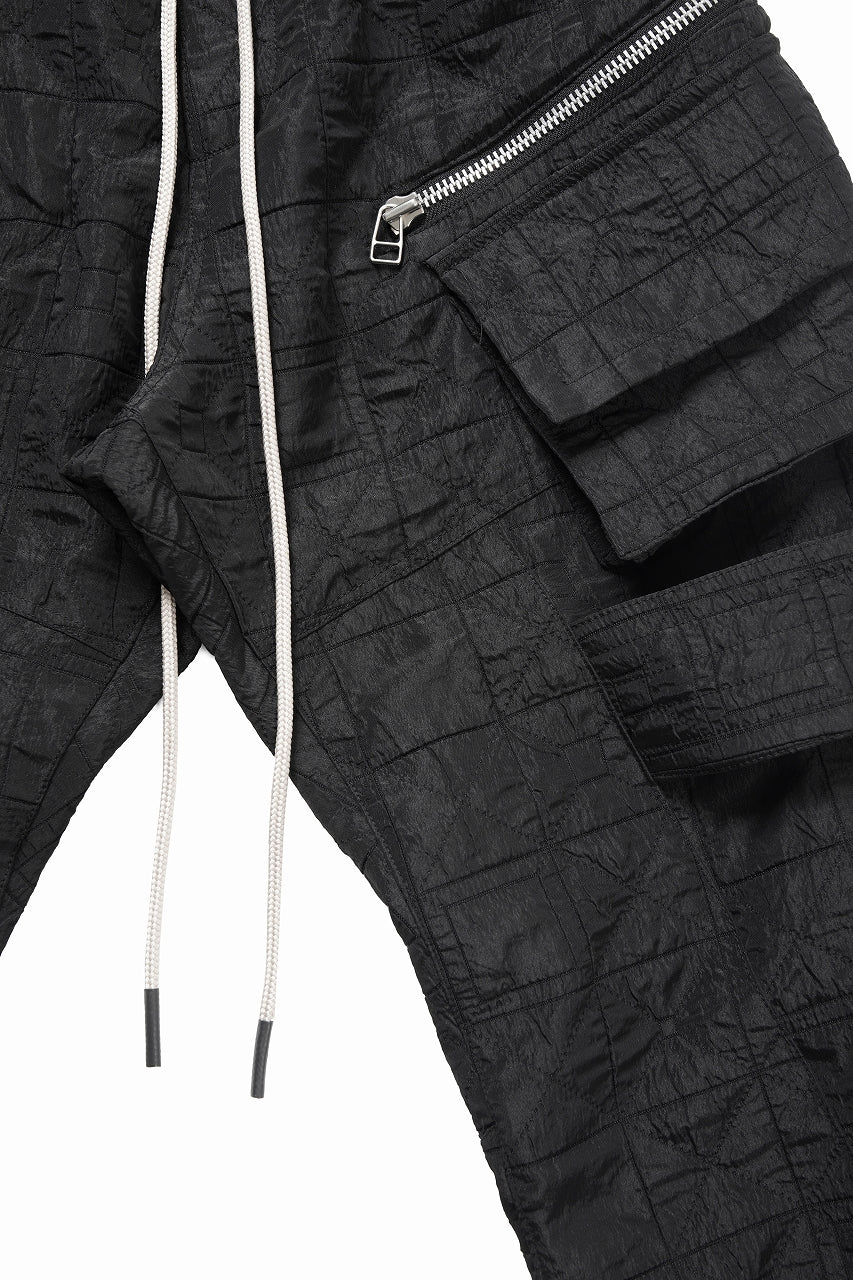画像をギャラリービューアに読み込む, A.F ARTEFACT BELTED DETAIL JOGGER 2.0 / DECORATIVE LATTICE PATTERN (BLACK)