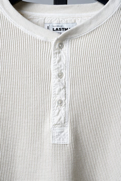 画像をギャラリービューアに読み込む, LASTMAN WAFFLE HENLEY 3/4 SLEEVE TOPS (WHITE)