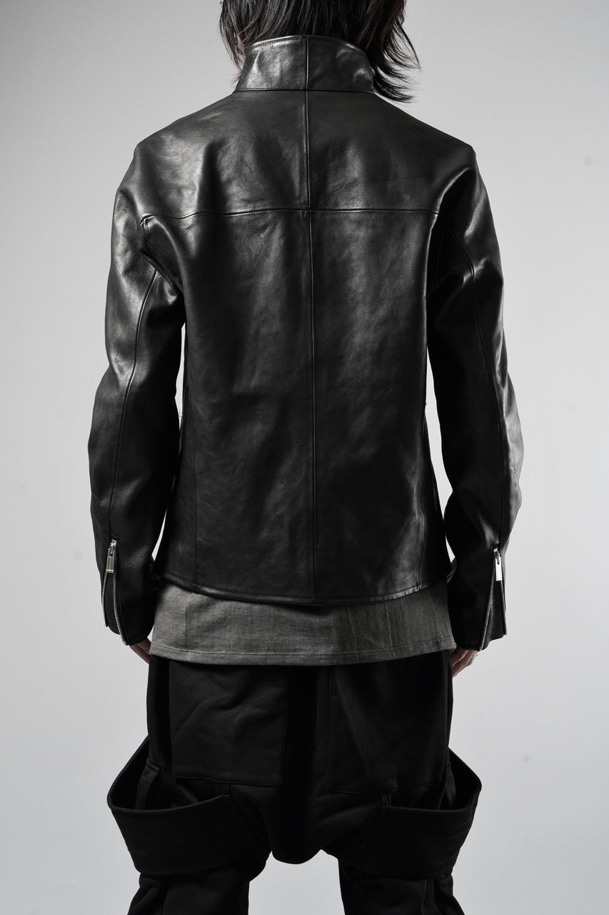 画像をギャラリービューアに読み込む, Portaille exclusive wp001 MOTO JACKET / ROMA SOFT TANNED LEATHER (BLACK)