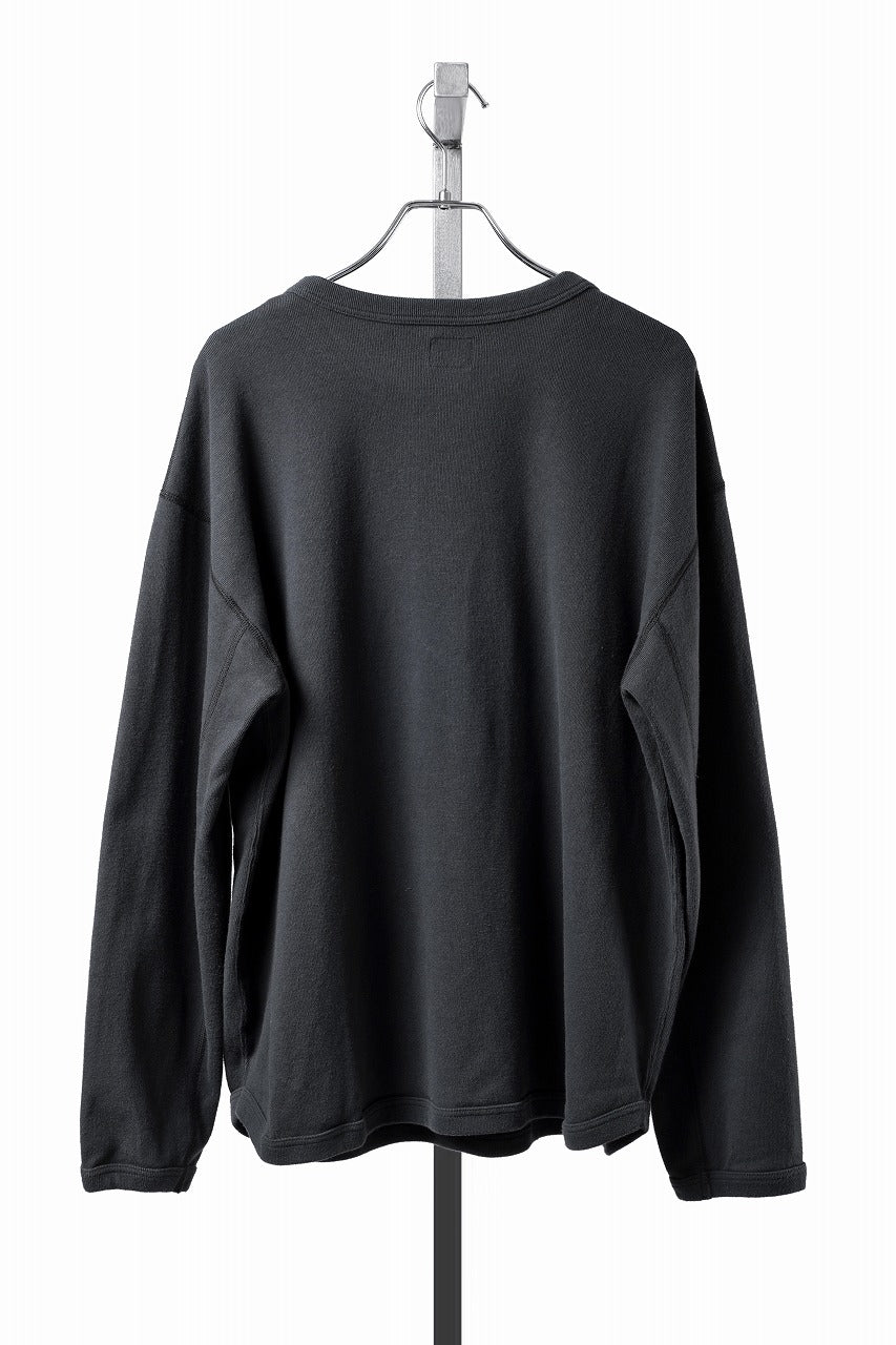 画像をギャラリービューアに読み込む, FULLCOUNT BRUSHED RIB FLAT SEAM LONG SLEEVE T SHIRT / ORIGINAL 30/- BRUSHED RIB (INK BLACK)