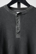 画像をギャラリービューアに読み込む, LASTMAN WAFFLE HENLEY 3/4 SLEEVE TOPS (BLACK)