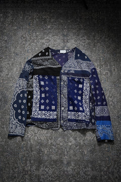 画像をギャラリービューアに読み込む, CHANGES REMAKE VINTAGE BANDANA ENGINNER JACKET (BLACK / NAVY)