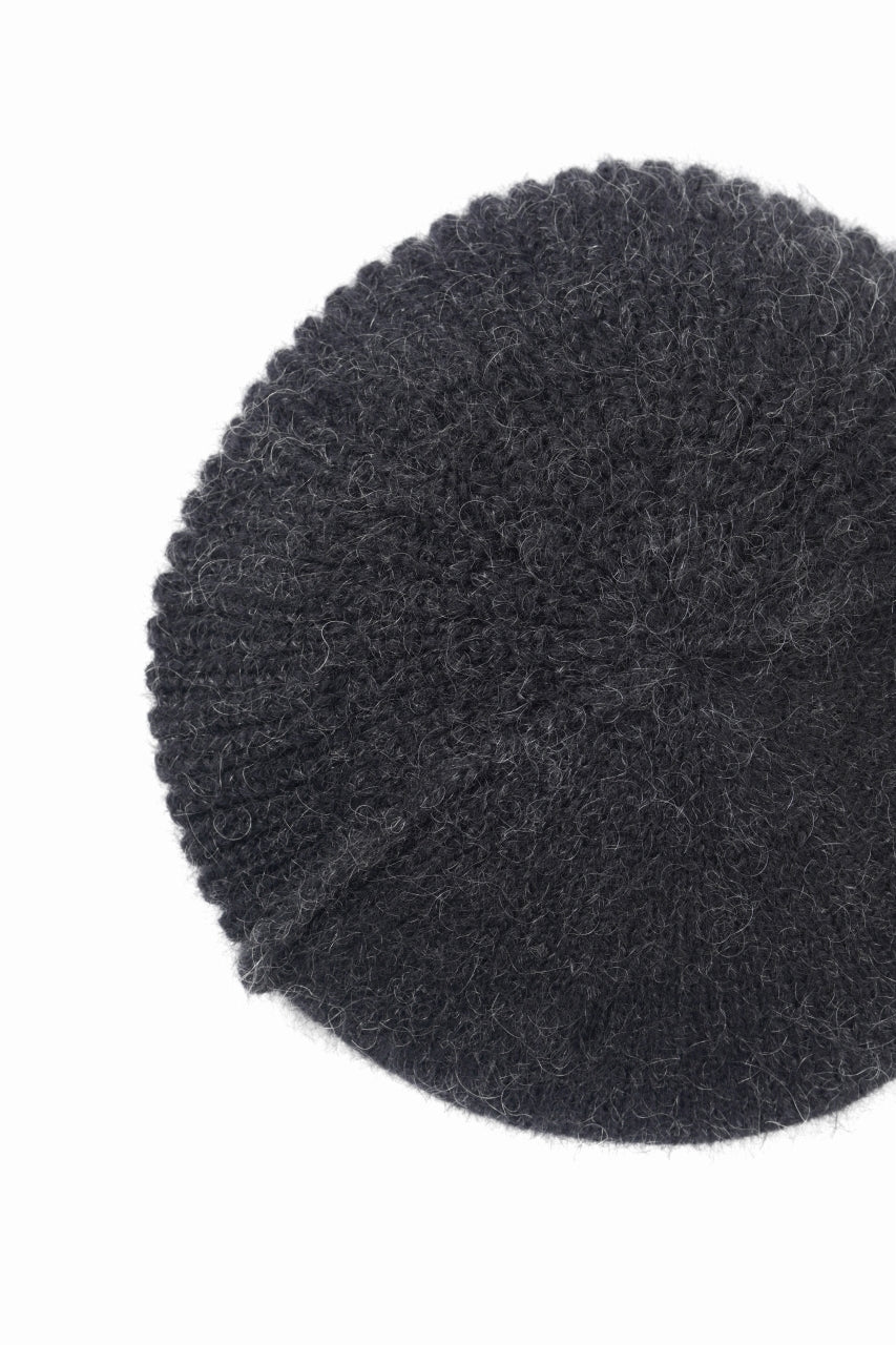 画像をギャラリービューアに読み込む, Y&#39;s MAHAIR WOOL COMBINATION BERET (BLACK)