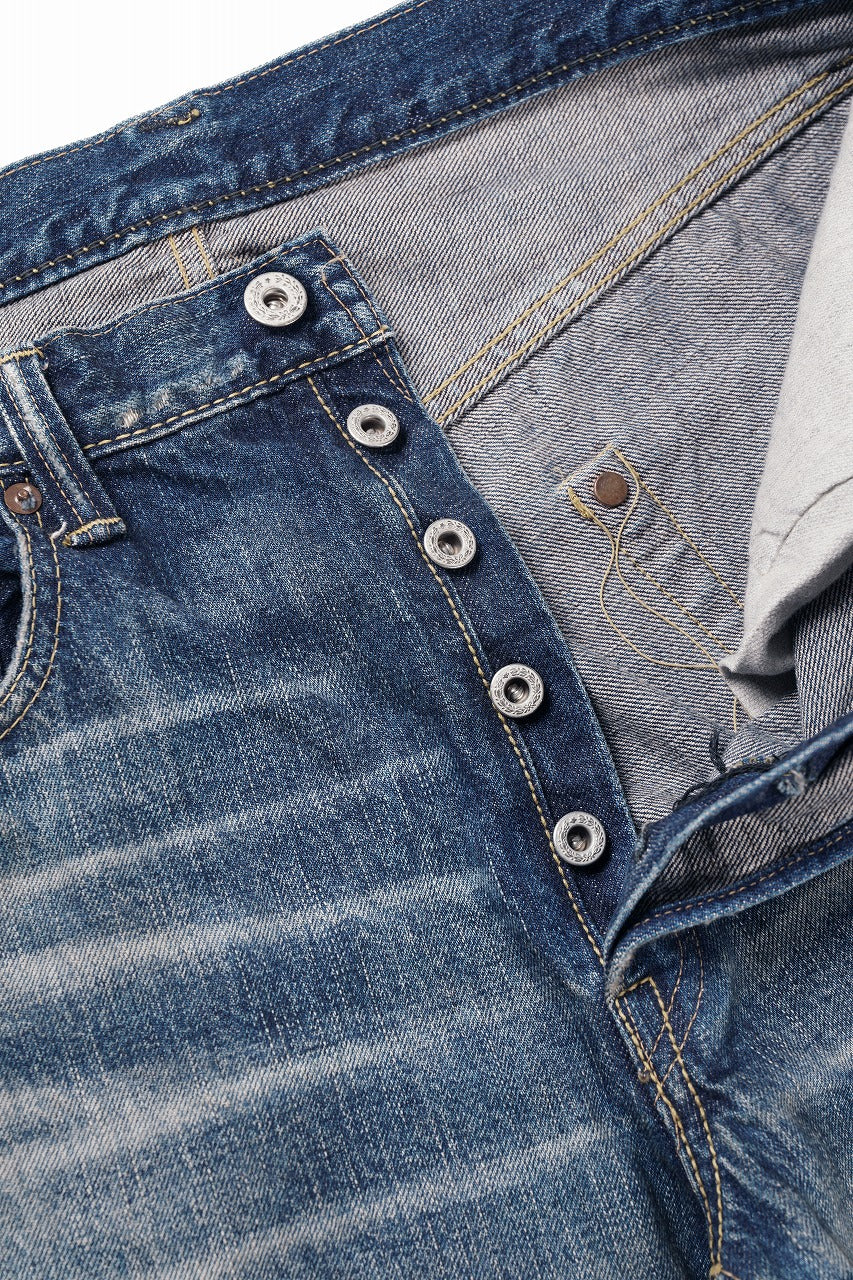 画像をギャラリービューアに読み込む, FULLCOUNT &quot;More Than Just Fear&quot; WWⅡ Model Denim Pants / 13.7oz Zimbabwe Selvedge Denim (INDIGO BLUE)