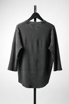 画像をギャラリービューアに読み込む, LASTMAN WAFFLE HENLEY 3/4 SLEEVE TOPS (BLACK)
