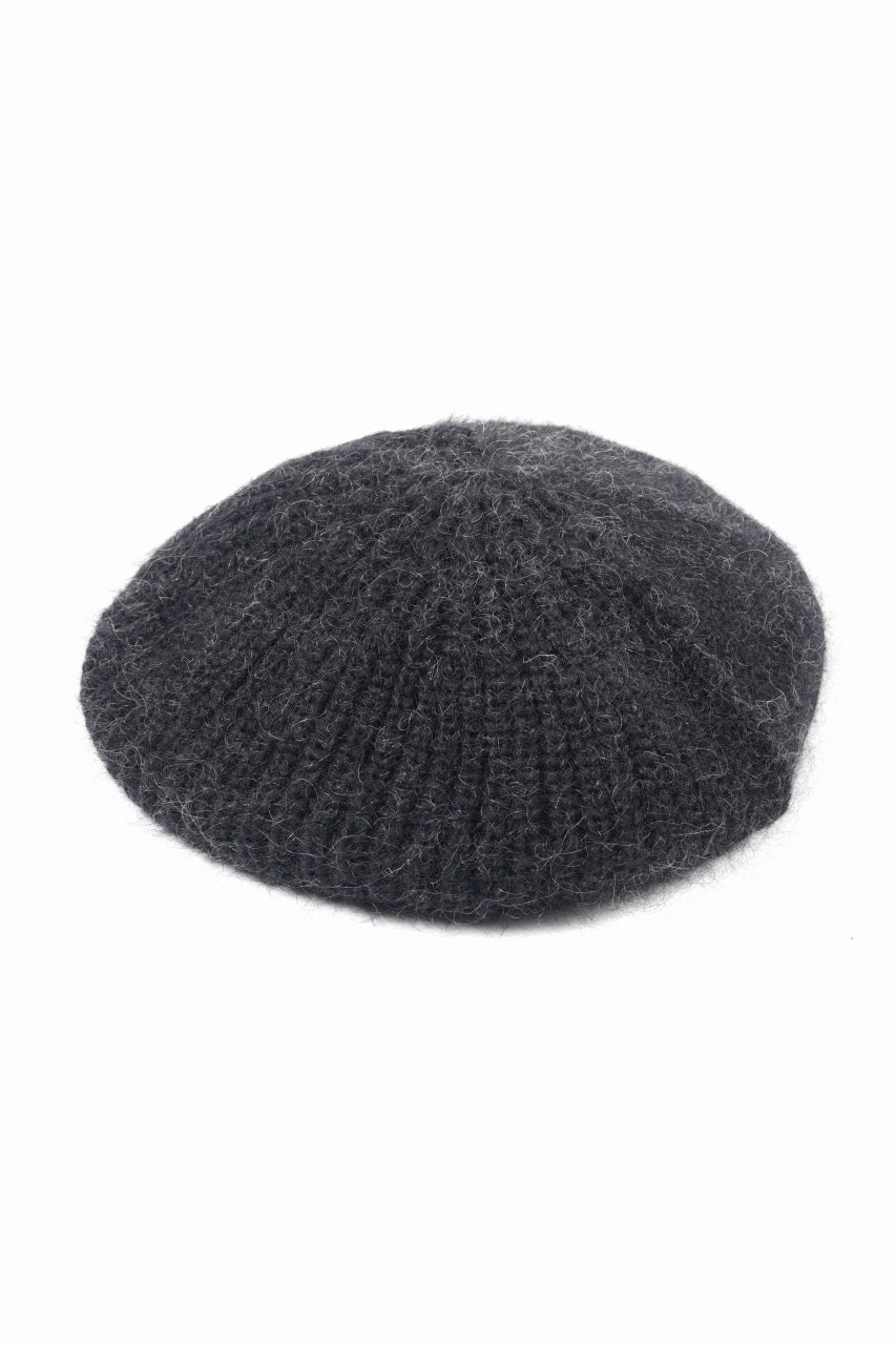 画像をギャラリービューアに読み込む, Y&#39;s MAHAIR WOOL COMBINATION BERET (BLACK)