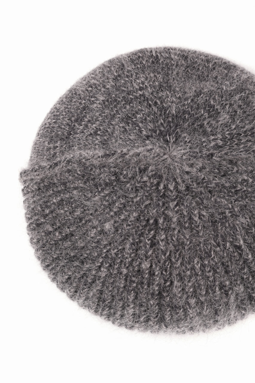 Y's MAHAIR WOOL COMBINATION BERET (BEIGE)