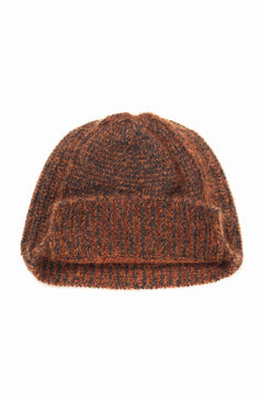 画像をギャラリービューアに読み込む, Y&#39;s MAHAIR WOOL COMBINATION KNIT BEANIE (ORANGE)