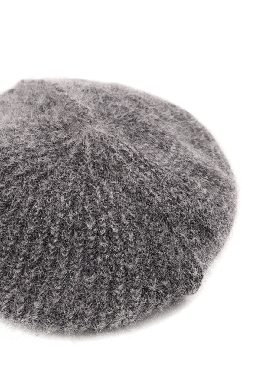 Y's MAHAIR WOOL COMBINATION BERET (BEIGE)