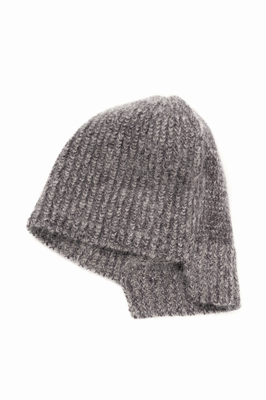 Y's MAHAIR WOOL COMBINATION KNIT BEANIE (BEIGE)