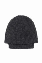 画像をギャラリービューアに読み込む, Y&#39;s MAHAIR WOOL COMBINATION KNIT BEANIE (BLACK)