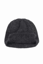 画像をギャラリービューアに読み込む, Y&#39;s MAHAIR WOOL COMBINATION KNIT BEANIE (BLACK)