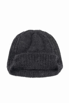 画像をギャラリービューアに読み込む, Y&#39;s MAHAIR WOOL COMBINATION KNIT BEANIE (BLACK)