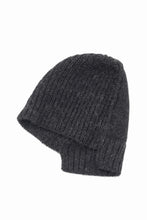 画像をギャラリービューアに読み込む, Y&#39;s MAHAIR WOOL COMBINATION KNIT BEANIE (BLACK)