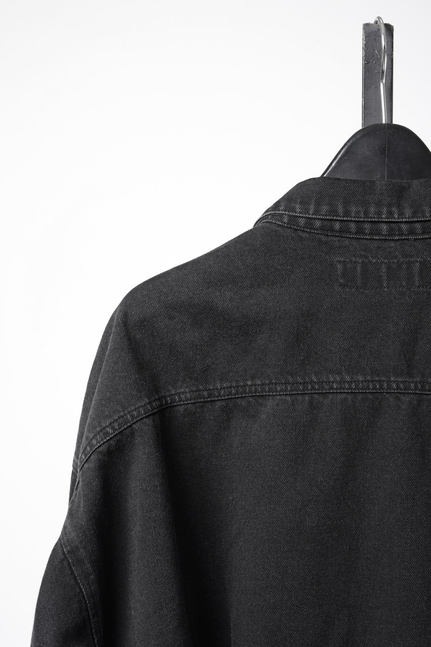 Load image into Gallery viewer, 【SAMPLE】A.F ARTEFACT KNOTTING DETAIL SHORT JACKET / FADED DENIM (BLACK)