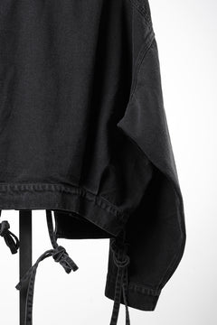 Load image into Gallery viewer, 【SAMPLE】A.F ARTEFACT KNOTTING DETAIL SHORT JACKET / FADED DENIM (BLACK)