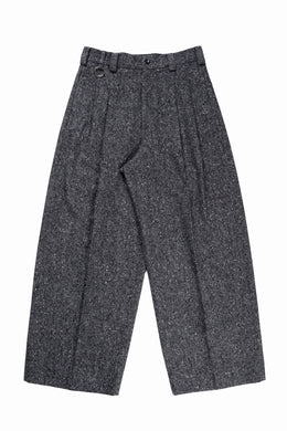 TARO HORIUCHI / th products Extra Volumed Tapered Trousers / Bishu Nep Tweed (grey)
