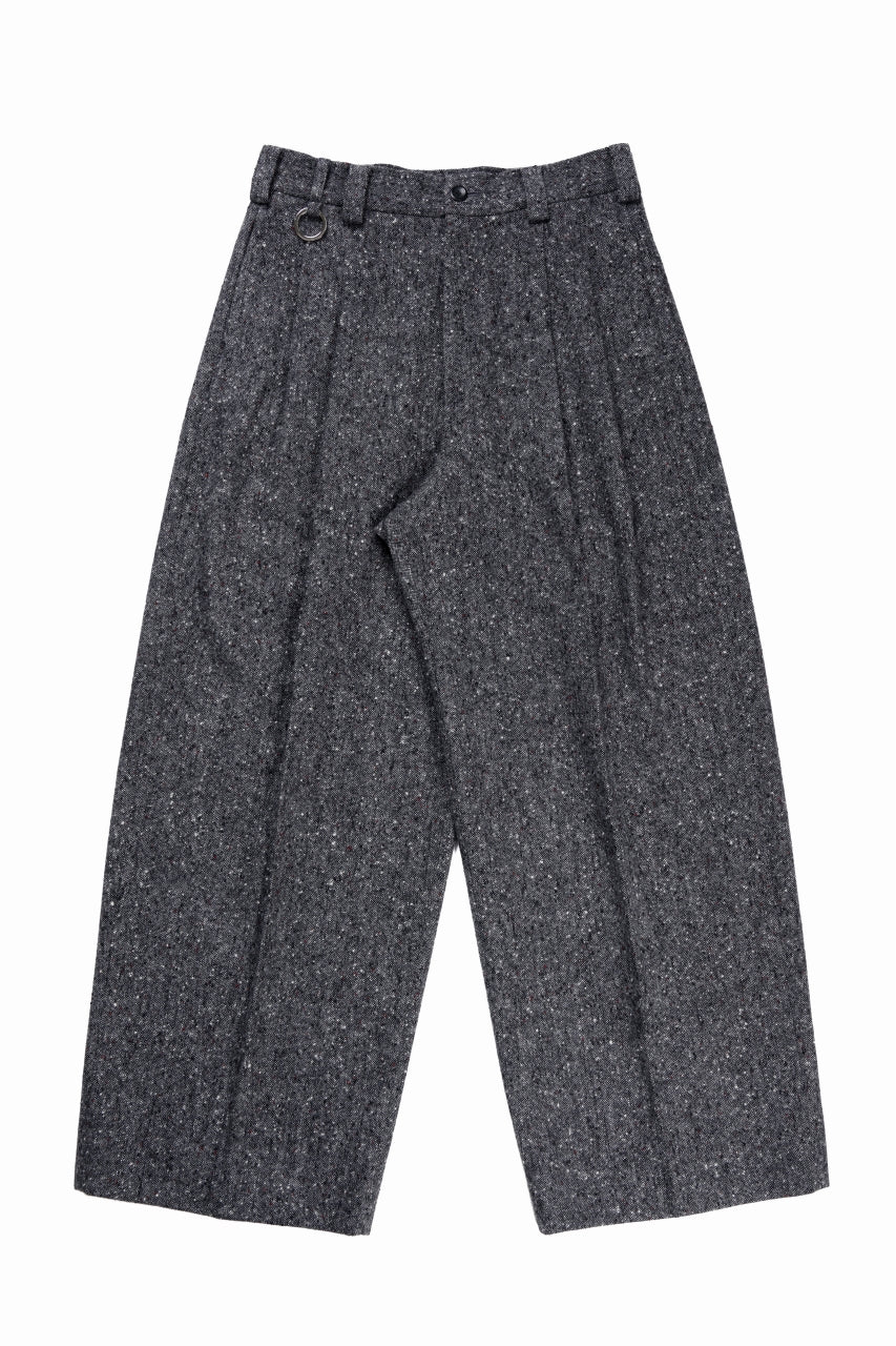 画像をギャラリービューアに読み込む, TARO HORIUCHI / th products Extra Volumed Tapered Trousers / Bishu Nep Tweed (grey)