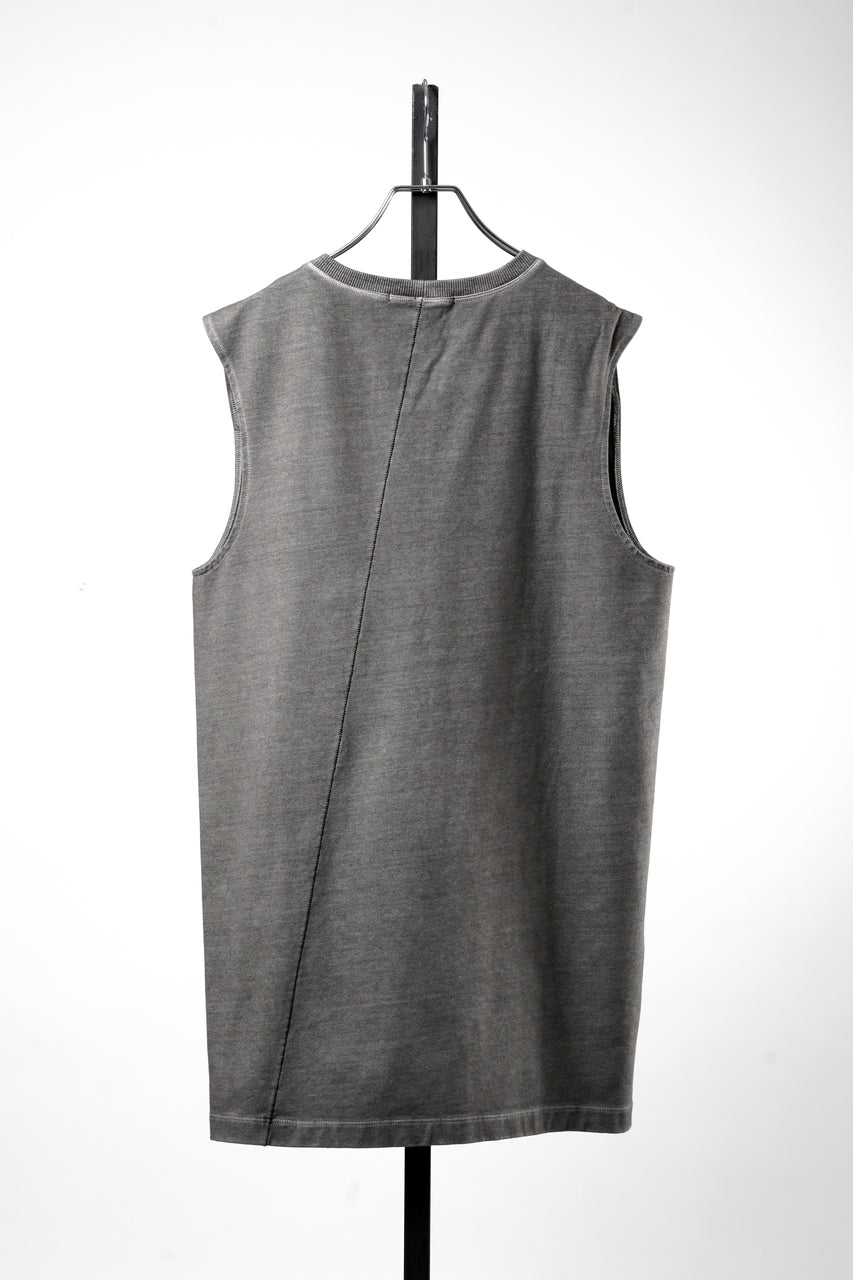 Load image into Gallery viewer, A.F ARTEFACT SLEEVELESS TOP / CARBON DYED LIGHT TERRY (GREY)