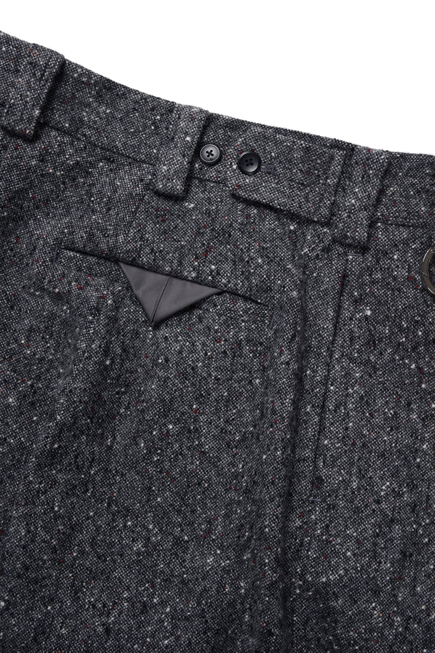 画像をギャラリービューアに読み込む, TARO HORIUCHI / th products Extra Volumed Tapered Trousers / Bishu Nep Tweed (grey)