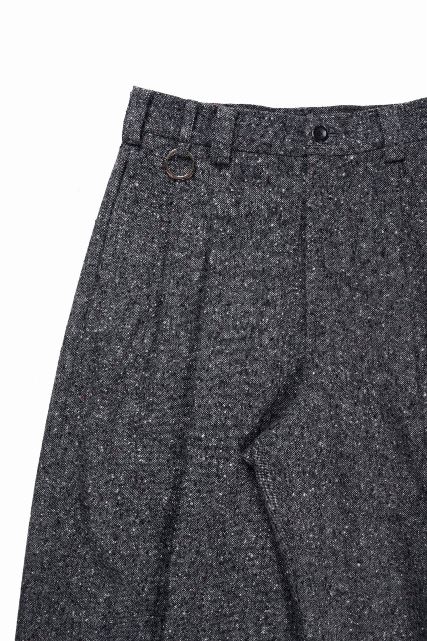 画像をギャラリービューアに読み込む, TARO HORIUCHI / th products Extra Volumed Tapered Trousers / Bishu Nep Tweed (grey)