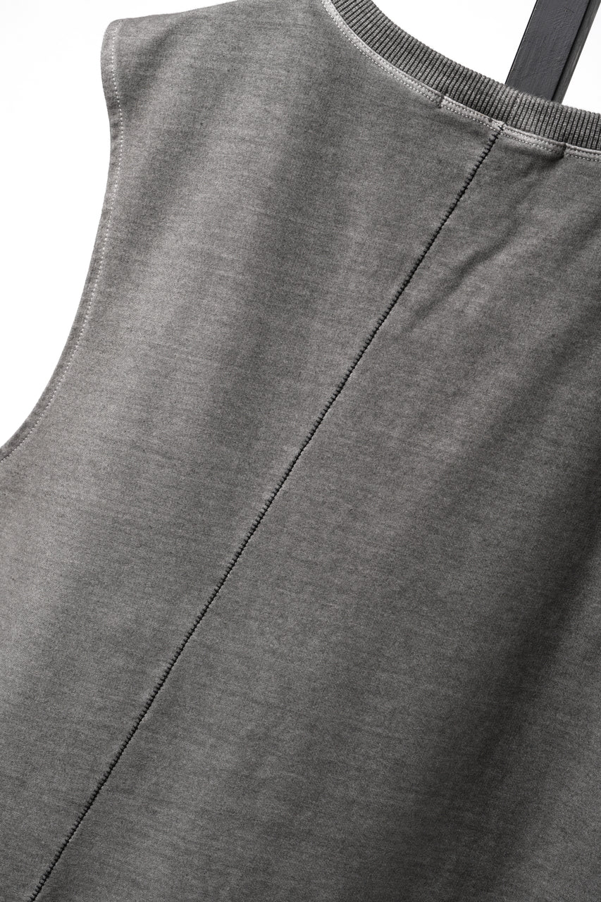 Load image into Gallery viewer, A.F ARTEFACT SLEEVELESS TOP / CARBON DYED LIGHT TERRY (GREY)
