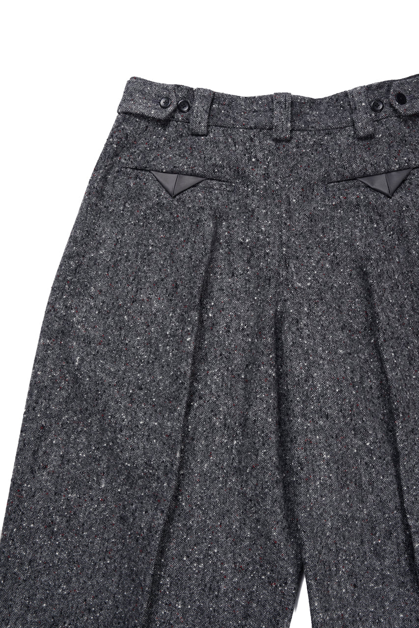 画像をギャラリービューアに読み込む, TARO HORIUCHI / th products Extra Volumed Tapered Trousers / Bishu Nep Tweed (grey)
