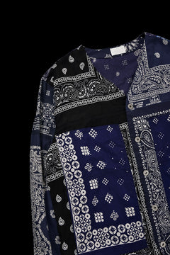 画像をギャラリービューアに読み込む, CHANGES REMAKE VINTAGE BANDANA ENGINNER JACKET (BLACK / NAVY)