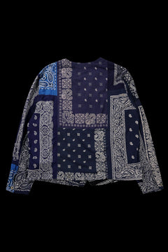画像をギャラリービューアに読み込む, CHANGES REMAKE VINTAGE BANDANA ENGINNER JACKET (BLACK / NAVY)