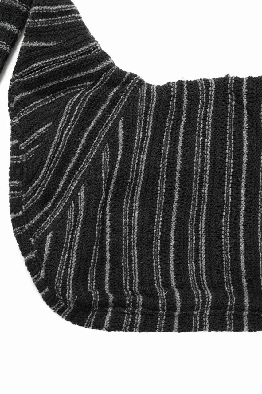 画像をギャラリービューアに読み込む, Professor.E KNIT SHOULDER BAG (BLACK/GREY)