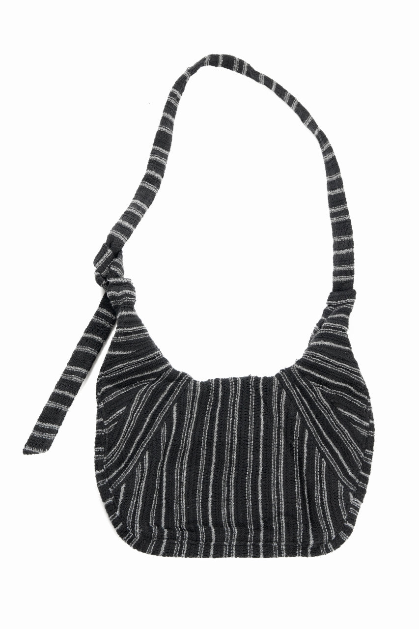 Professor.E KNIT SHOULDER BAG (BLACK/GREY)
