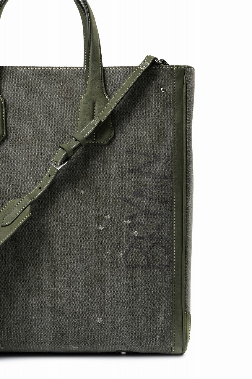 READYMADE PEGGY BAG - Remade from Vintage Military Canvas (KHAKI