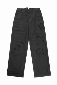 画像をギャラリービューアに読み込む, Professor.E DISTRESSED WORK PANTS (BLACK)