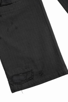 画像をギャラリービューアに読み込む, Professor.E DISTRESSED WORK PANTS (BLACK)