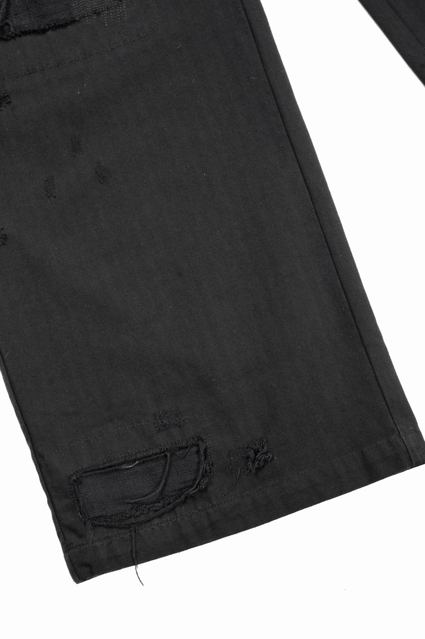 画像をギャラリービューアに読み込む, Professor.E DISTRESSED WORK PANTS (BLACK)