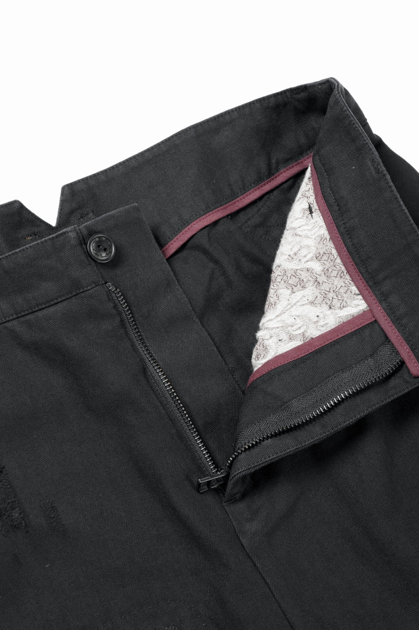 画像をギャラリービューアに読み込む, Professor.E DISTRESSED WORK PANTS (BLACK)