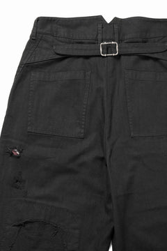 画像をギャラリービューアに読み込む, Professor.E DISTRESSED WORK PANTS (BLACK)