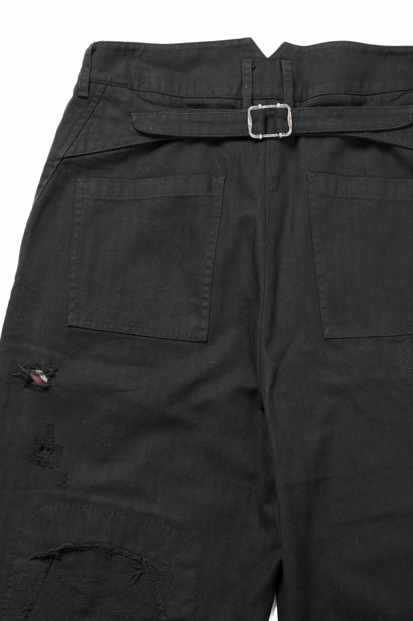 画像をギャラリービューアに読み込む, Professor.E DISTRESSED WORK PANTS (BLACK)